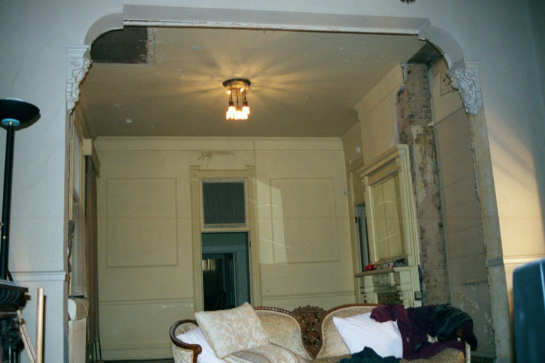 View from the front parlor into the rear parlor