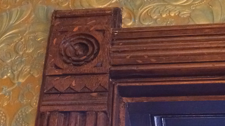 Decorative trimwork, likely sourced locally